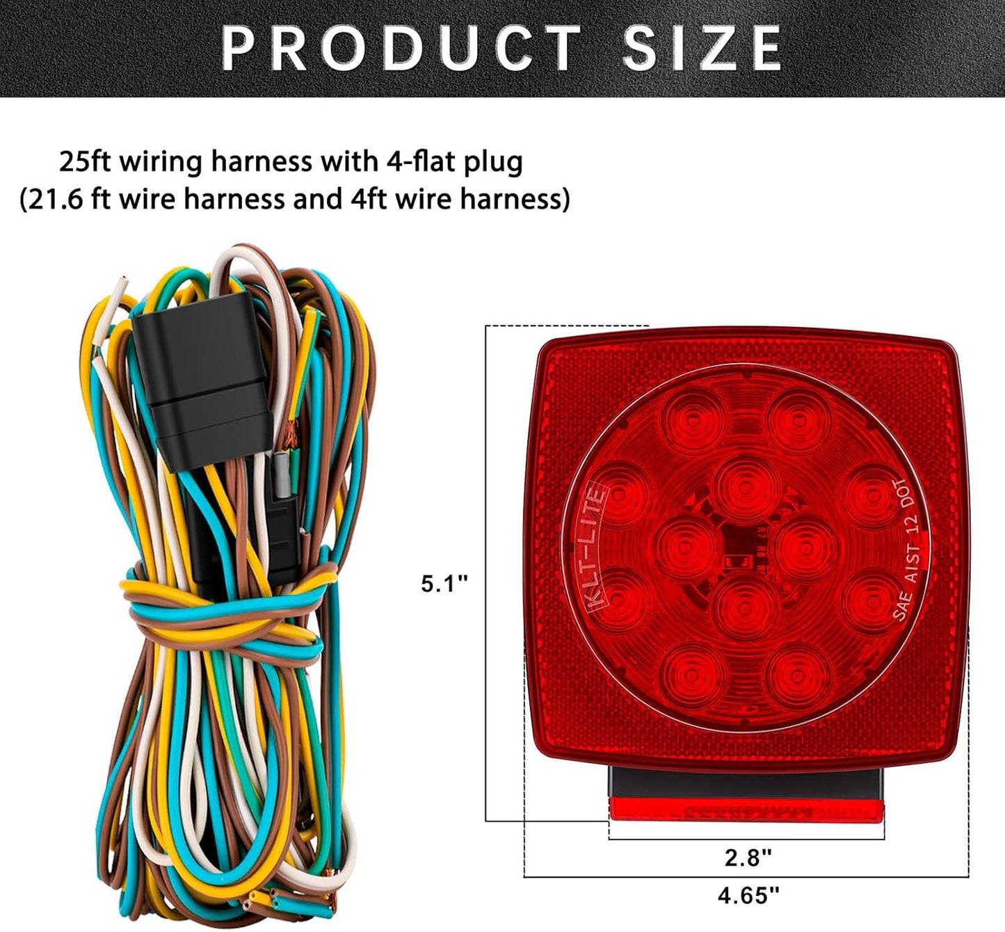 LED Trailer Light Kit – IP68 Waterproof, DOT Compliant
