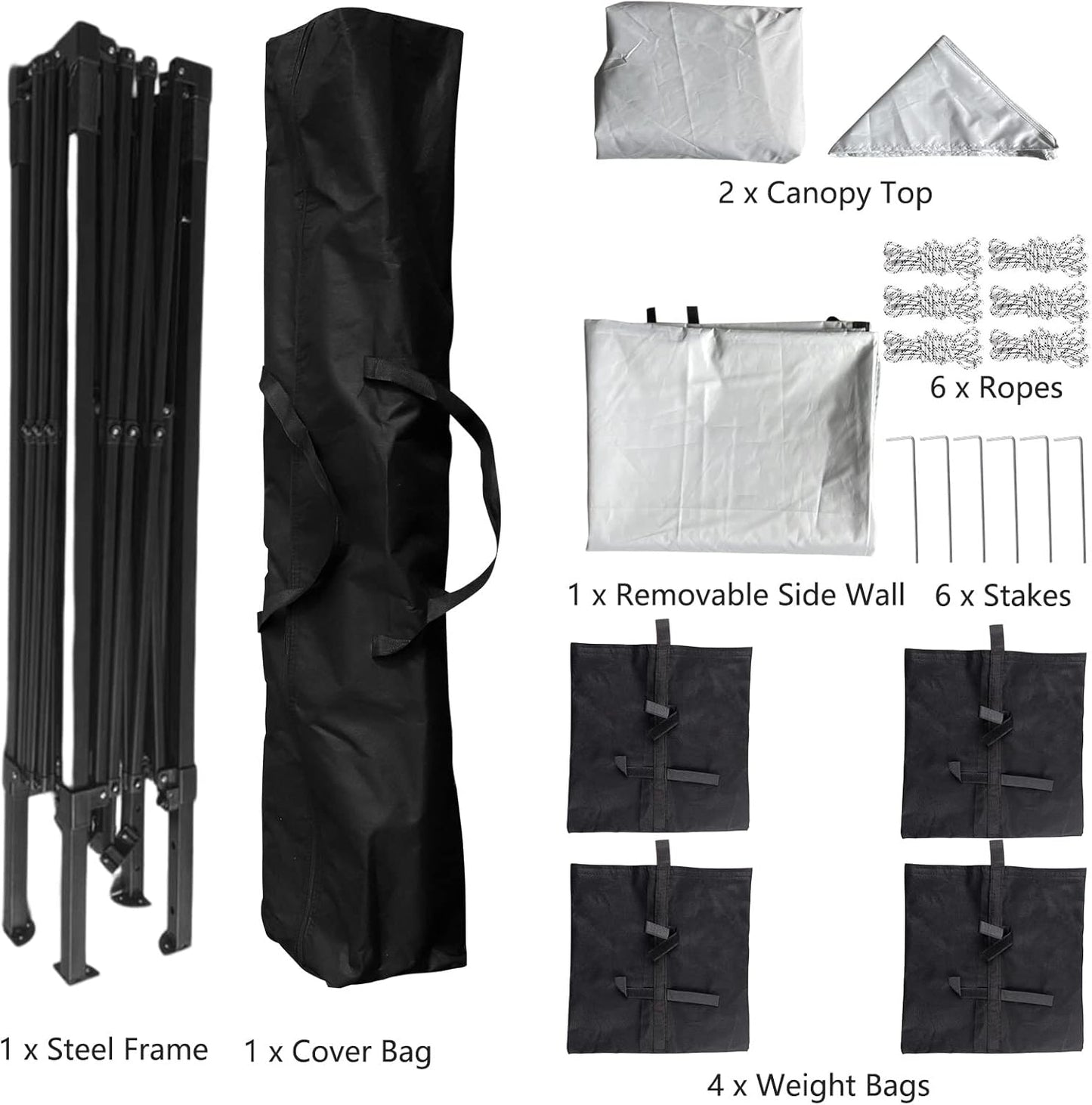 2026 Upgraded 10’x10’ Pop-Up Canopy Tent with Vent Roof & Sidewalls – Reinforced Frame for Extra Strength