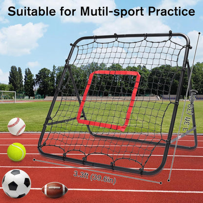 3.3x3.3FT Foldable Rebounder Net – Multi-Sport Trainer