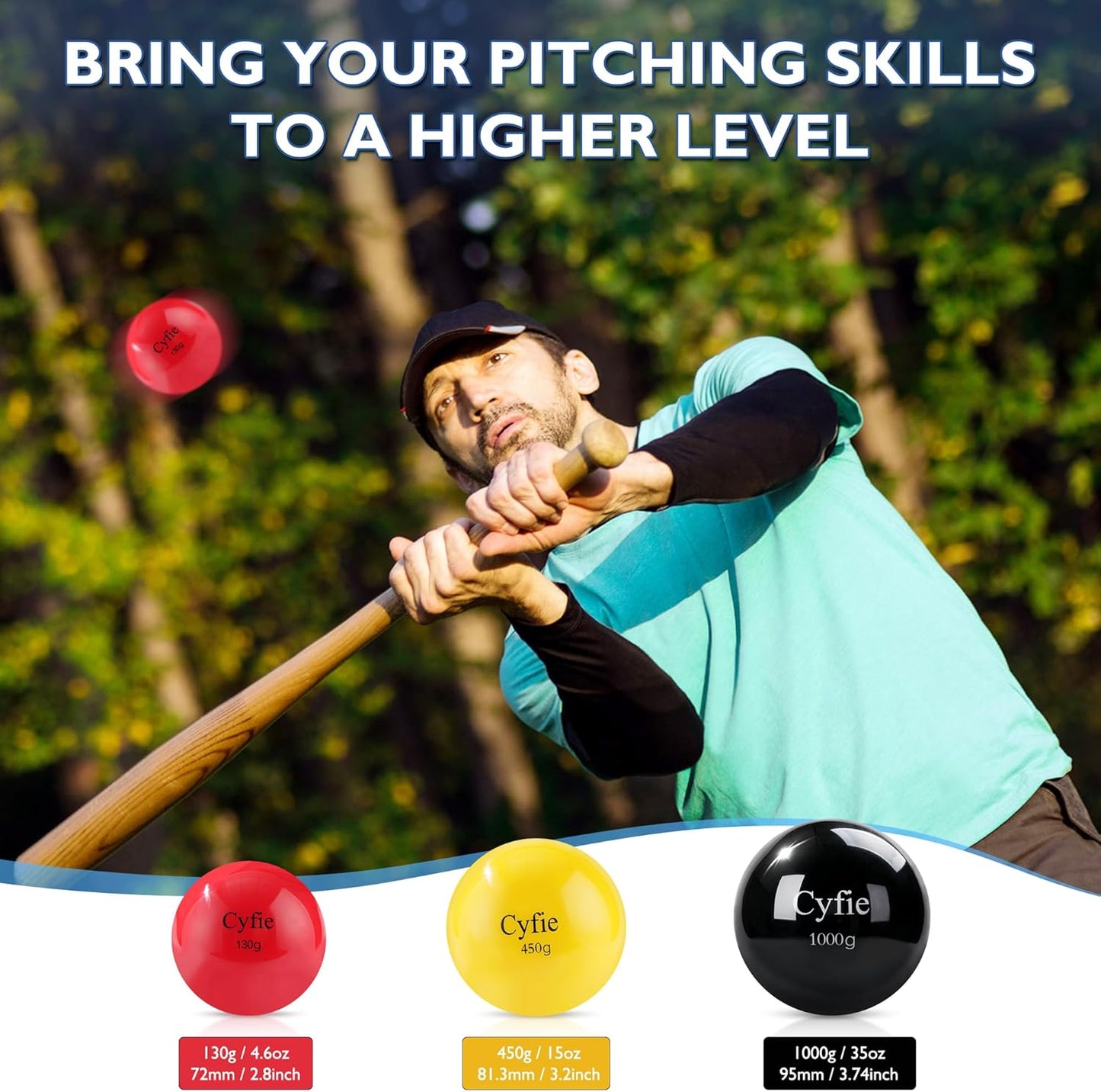 Weighted Baseballs & Softballs – 3-Pack for Batting, Pitching & Throwing