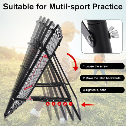 3.3x3.3FT Foldable Rebounder Net – Multi-Sport Trainer