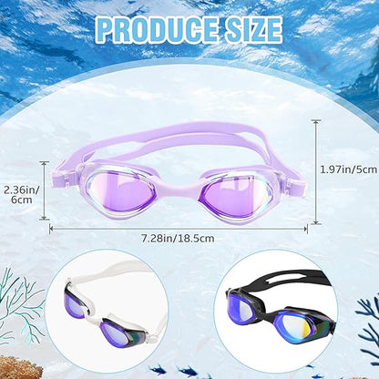 Swim Goggles – Anti-Fog, Leak-Proof with Nose Clip, Earplugs, Cap & Case