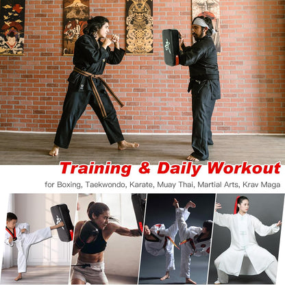 2-in-1 Boxing Pads & Mitts Set – Black Punching Pads & Mitts for