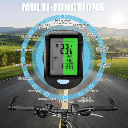 Wireless Bike Computer – Multi-Function Speedometer & Odometer