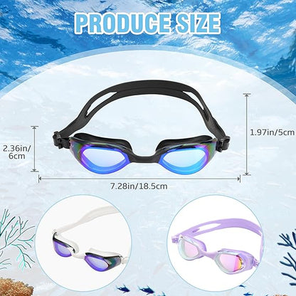 Swim Goggles Set – Anti-Fog, Leak-Proof with Nose Clip, Earplugs, Cap & Case for Men & Women