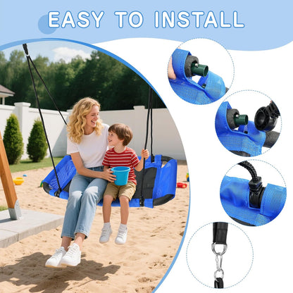 38" Rectangle Tree Swing – Indoor/Outdoor Swing for Kids, Adjustable Ropes