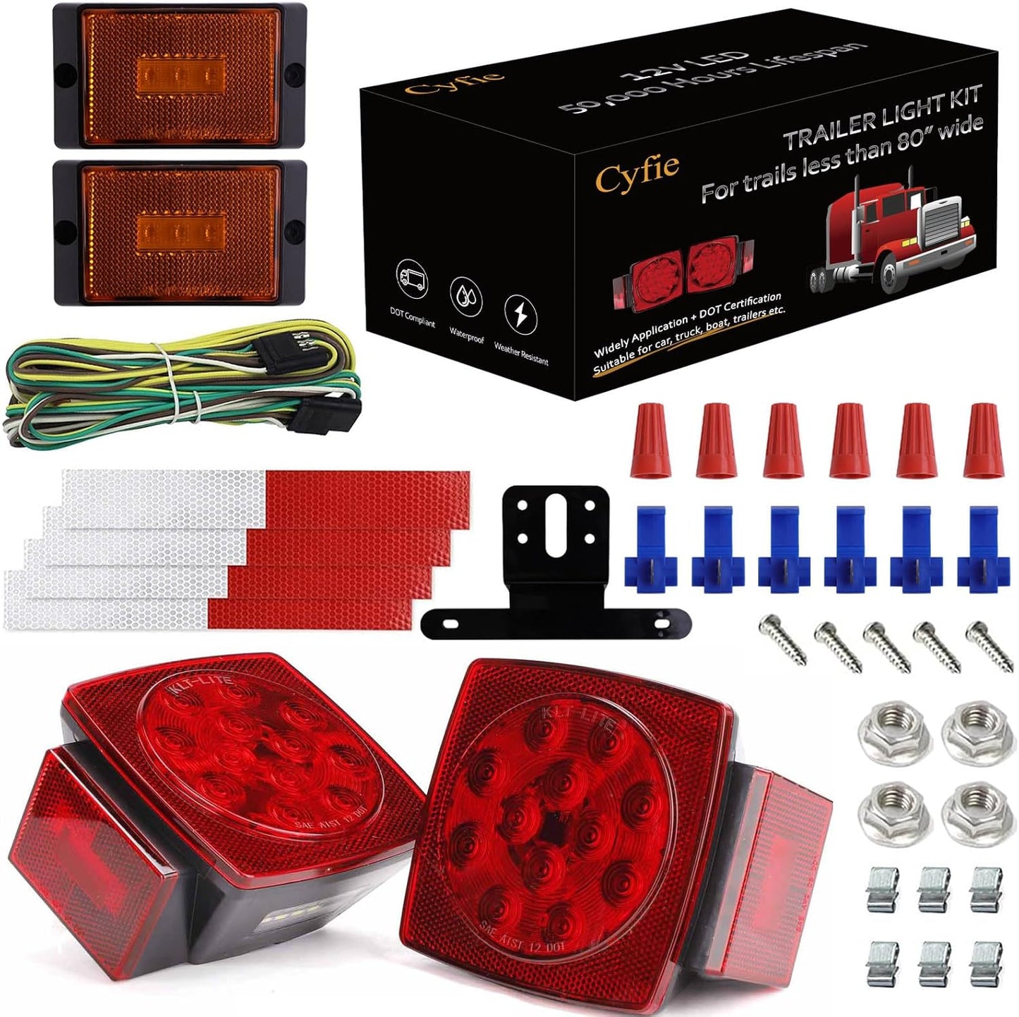 LED Trailer Light Kit – IP68 Waterproof, DOT Compliant