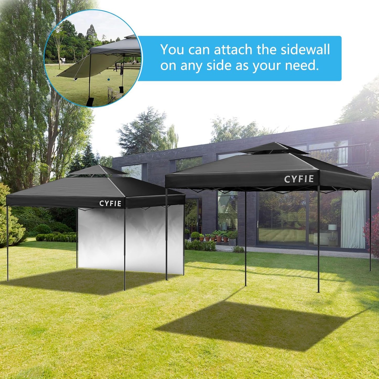 2026 Upgraded 10’x10’ Pop-Up Canopy Tent with Vent Roof & Sidewalls – Reinforced Frame for Extra Strength