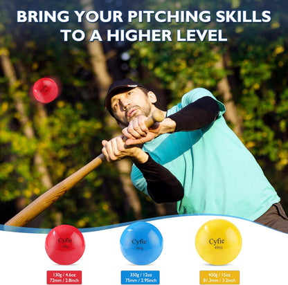 Weighted Baseballs & Softballs – 6-Pack for Batting, Pitching & Throwing