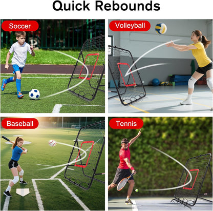 3.3x3.3FT Foldable Rebounder Net – Multi-Sport Trainer