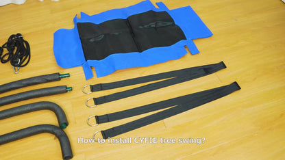 38" Rectangle Tree Swing – Indoor/Outdoor Swing for Kids, Adjustable Ropes