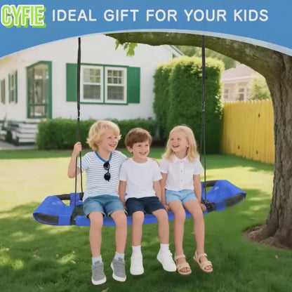 38" Rectangle Tree Swing – Indoor/Outdoor Swing for Kids, Adjustable Ropes