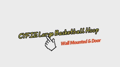 2026 Upgraded Large Wall Mount Basketball Hoop – Reinforced 32" x 23" Backboard, Enhanced Mounting & Spring Support